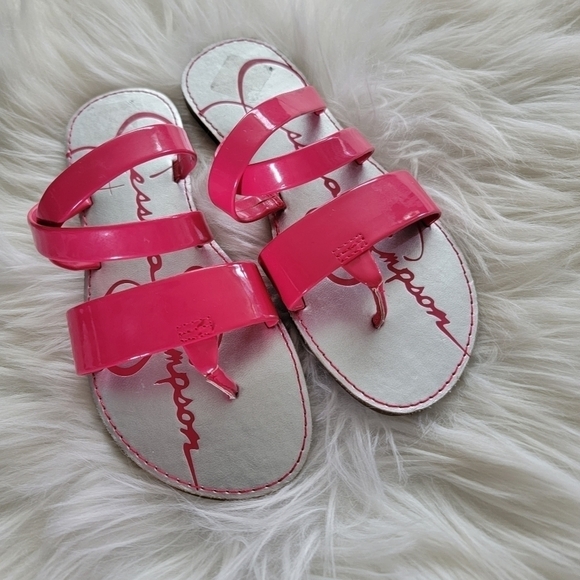 2/$20 Jessica Simpson Pink Sandals 13 - Picture 5 of 6